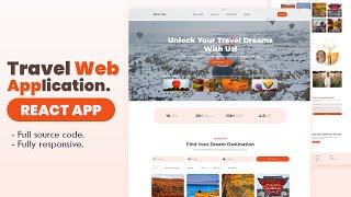 ️ React JS Tutorial - TRAVEL WEB APPLICATION | Download Full Source Code.