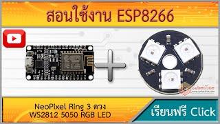 สอนใช้งาน ESP8266 NeoPixel Ring 3 ดวง WS2812 5050 RGB LED