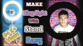 How to make ring light at home for tiktok with stand | ring light | light stand | 2020