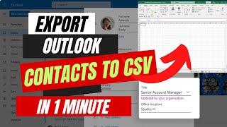 How to Export Contacts from Outlook to CSV or Excel