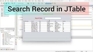 Search data from JTable in Java using JTextField