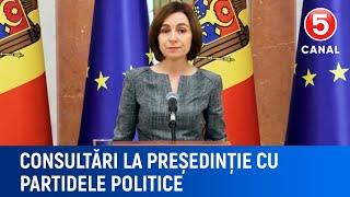 Consultări la președinție cu partidele politice