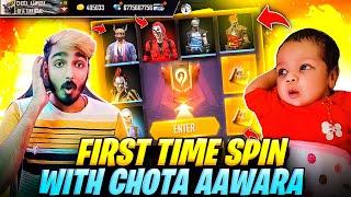 First Time Spin With Chota Aawara || Arctic Blue Bundle || Aawara Vs Chota Aawara || Free Fire