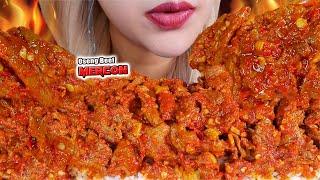 ASMR OSENG BEEF SLICE MERCON SPICY STIR FRIED BEEF WITH RICE