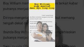 Boy William siap "mualaf" demi Ayu ting-ting #boywilliam #ayutingting