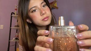 ASMR my perfume and candle collection (tapping, water sounds, rambling)