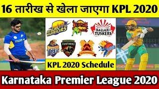 KPL 2020 : Karnataka Premier League 2020 Schedule, Teams, Timing, Squad  | KPL 2020 Starting Date