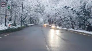 Winter Scenes for Christmas - Bushey Hertfordshire Towards Borehamwood Driving Tour