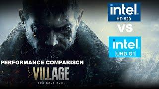Resident Evil Village Intel HD 520 Vs Intel UHD G1 | Performance Comparison