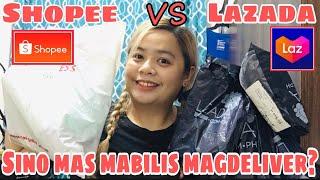 SHOPEE VS LAZADA HAUL!!!SINO MAS MABILIS MAGDELIVER??