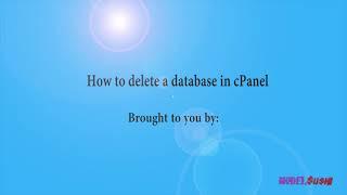 How to delete a database in cPanel with MODELSUSHI