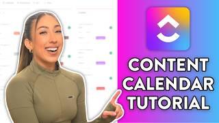 Content Calendar ClickUp Tutorial + free template  how to use ClickUp as a content creator