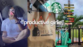 PRODUCTIVE VLOG ᥫ᭡ buying stocks, unboxing, starbucks, gospel concert etc…