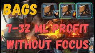 Bags Crafting 7-45 ml Profit Without Focus Albion Online