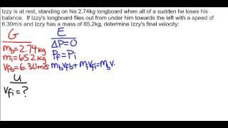 Conservation of Momentum Student Practice using GUESS method #1