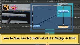 How to color correct black values in a footage in NUKE