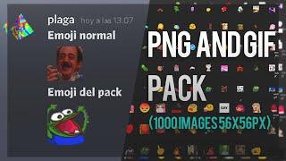 PACK DE EMOJIS PNG Y GIF PARA DISCORD (1000 EMOJIS)