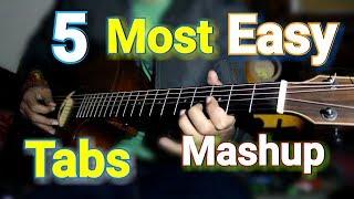 5  Forever Most Easy Hindi Songs Tabs/Leads Mashup Lesson - Any one can play Hindi Songs