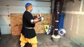 Adding footwork to YOUR pell drills! SCA Heavy Combat Training Practice