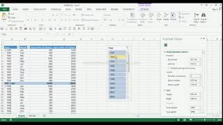 How to Split Slicer One column into Two column in Excel 2013