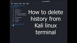 remove kali linux terminal history in less than one minute