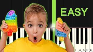 Yes Yes Song with Vlad and Nikita EASY Piano Tutorial