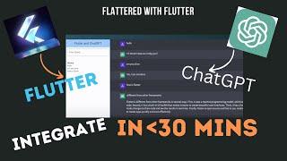 ChatGPT Integration with Flutter | Flutter ChatGPT Integration @aseemwangoo #chatgpt #flutter