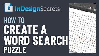 InDesign How-To: Create a Word Search Puzzle (Video Tutorial)