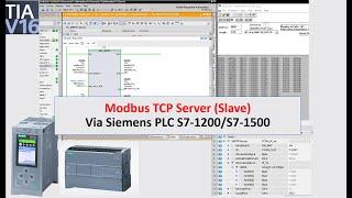 COM19. ModbusTCP Server via Siemens S7-1200/S7-1500 PLC and TIA Portal