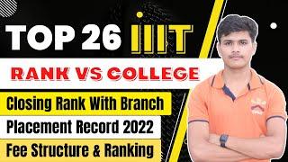 Jee Mains 2022 Rank vs College | All IIITs Cutoff 2021, Fees, Ranking, Placement 2022 #jeemain2022