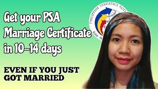FASTEST WAY TO GET PSA MARRIAGE CERTIFICATE  / PSA ADVANCED COPY 2021