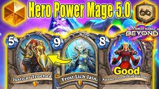 72 Damage Hero Power Mage 5.0 Deck Is Crazy Fun To Play At The Great Dark Beyond | Hearthstone