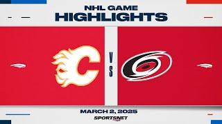 NHL Highlights | Flames vs. Hurricanes - March 2, 2025