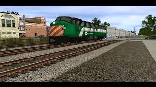 Railfanning in Trainz 12 - 1990s BN Chicago Racetrack