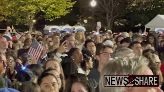 Pro-Palestine protester removed from Harris DC rally chanting "arms embargo now!"