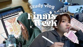 STUDY VLOG: final exam week, pulling 3 all-nighters, extremely caffeinated