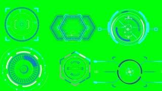 Green Screen Top 10 HUD Targets effects animations HD | chroma key HUD effects animations