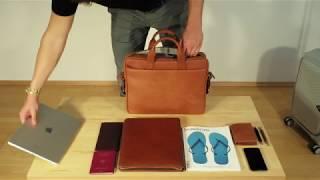 Laptop & Businesstasche 15 Zoll Leder cognac von Corf Bags Ledertaschen