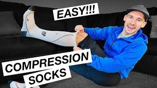 How to Put on Compression Socks EASILY - for Running AND Recovery