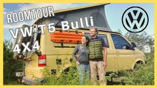 ROOMTOUR : Since 2018 we live in our 4x4 VW T5 4x4  Camper Van: with DIY toilet, shower, popup roof