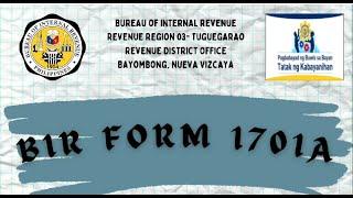 BIR Form 1701A | BIR BAYOMBONG