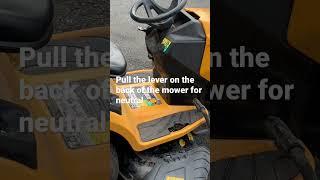 How to put your Cub Cadet Riding Lawn Mower in Neutral [Cub Cadet Neutral]