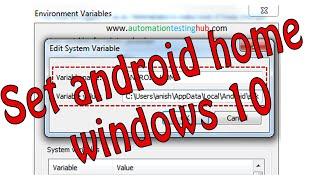 Set android home windows 10
