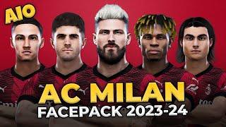 AC Milan Facepack Season 2023/24 - Sider and Cpk - Football Life 2023 and PES 2021
