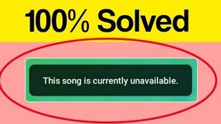 Fix This Song is Currently Unavailable Error | Instagram Music Story Not Working Problem Solved
