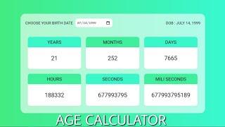 Age Calculator Application | JavaScript Mini Project For Beginners