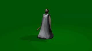 Granny gameplay character | walking animation | on green screen | by VFX traders