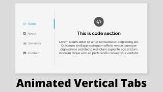 How to Create Animated Vertical Tabs using HTML, CSS & JavaScript