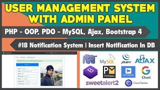 #18 User Management System With Admin Panel | Inserting Notification In Database