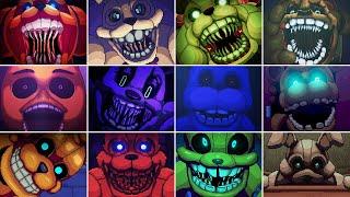 FNAF Into the Pit - All Jumpscares (Completed & Rearranged)